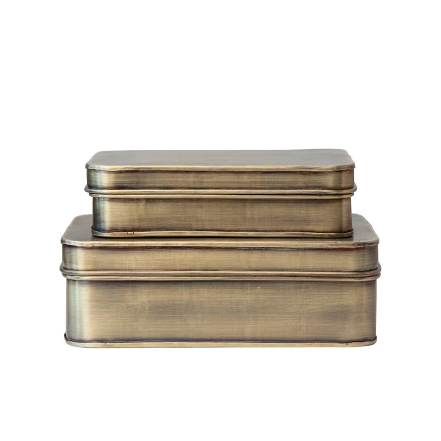Antique Brass Metal Boxes – Reimagine Designs