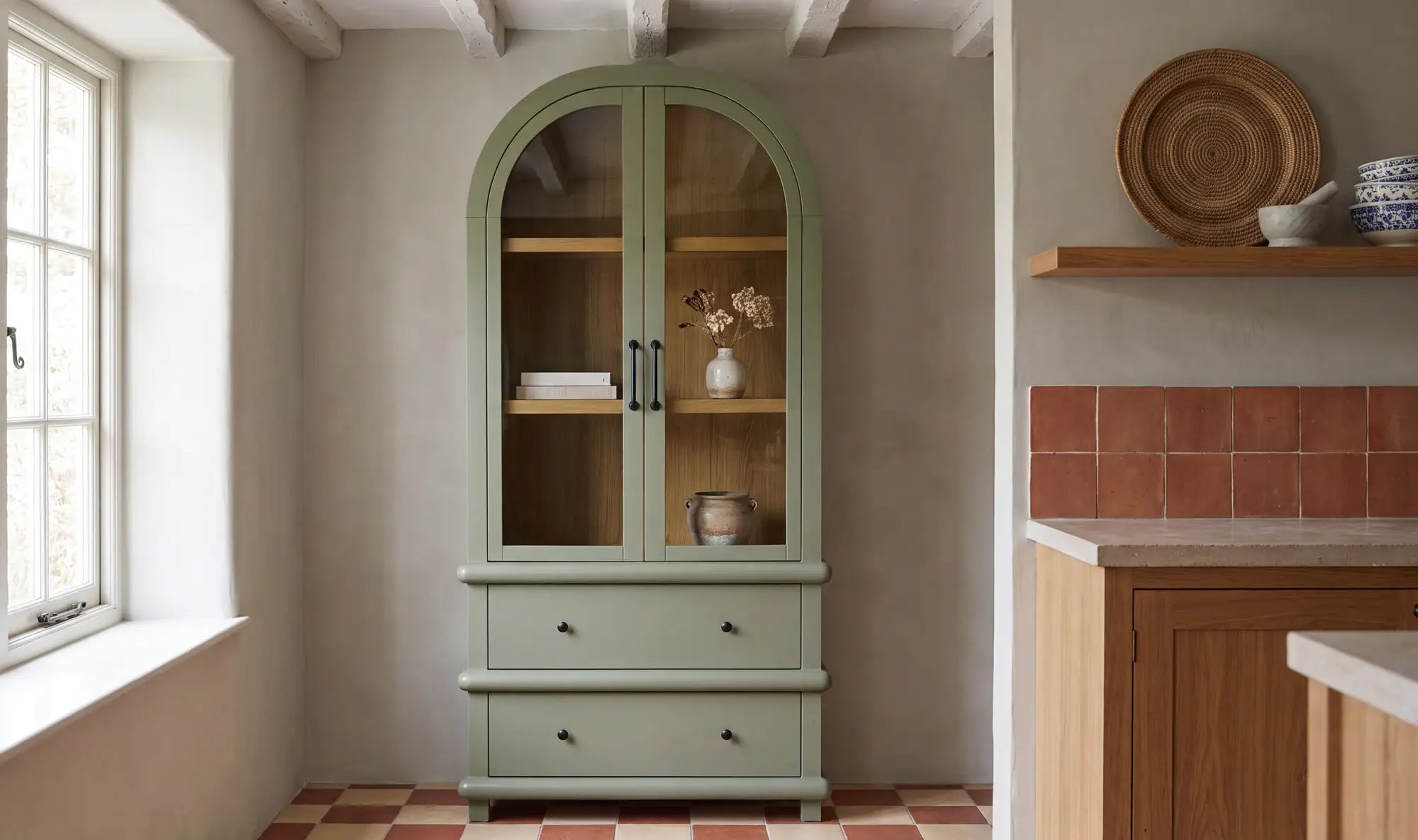 Enid Tall Cabinet Green