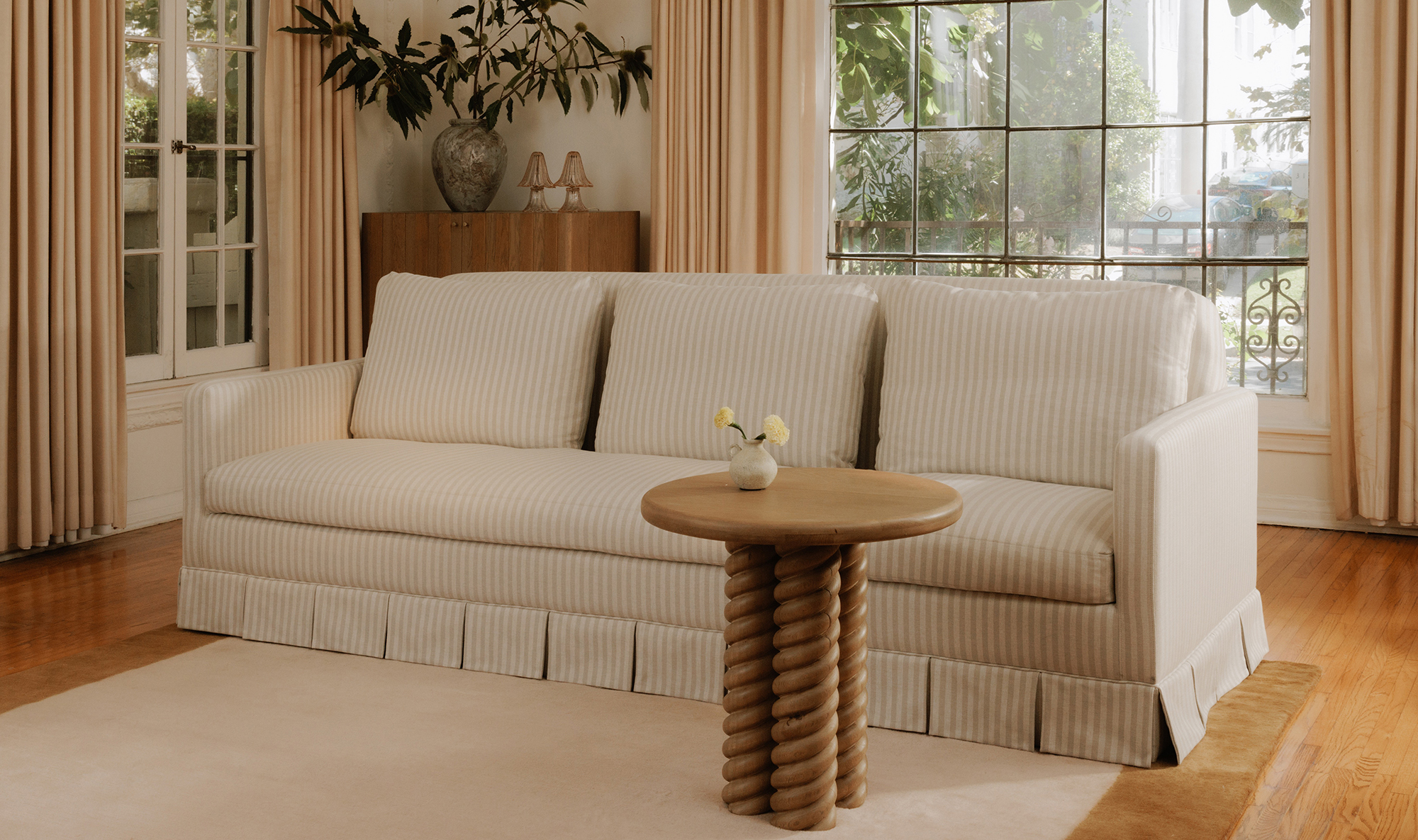 Pellicano Beige Stripe Sofa x Gillian Segal - Reimagine Designs