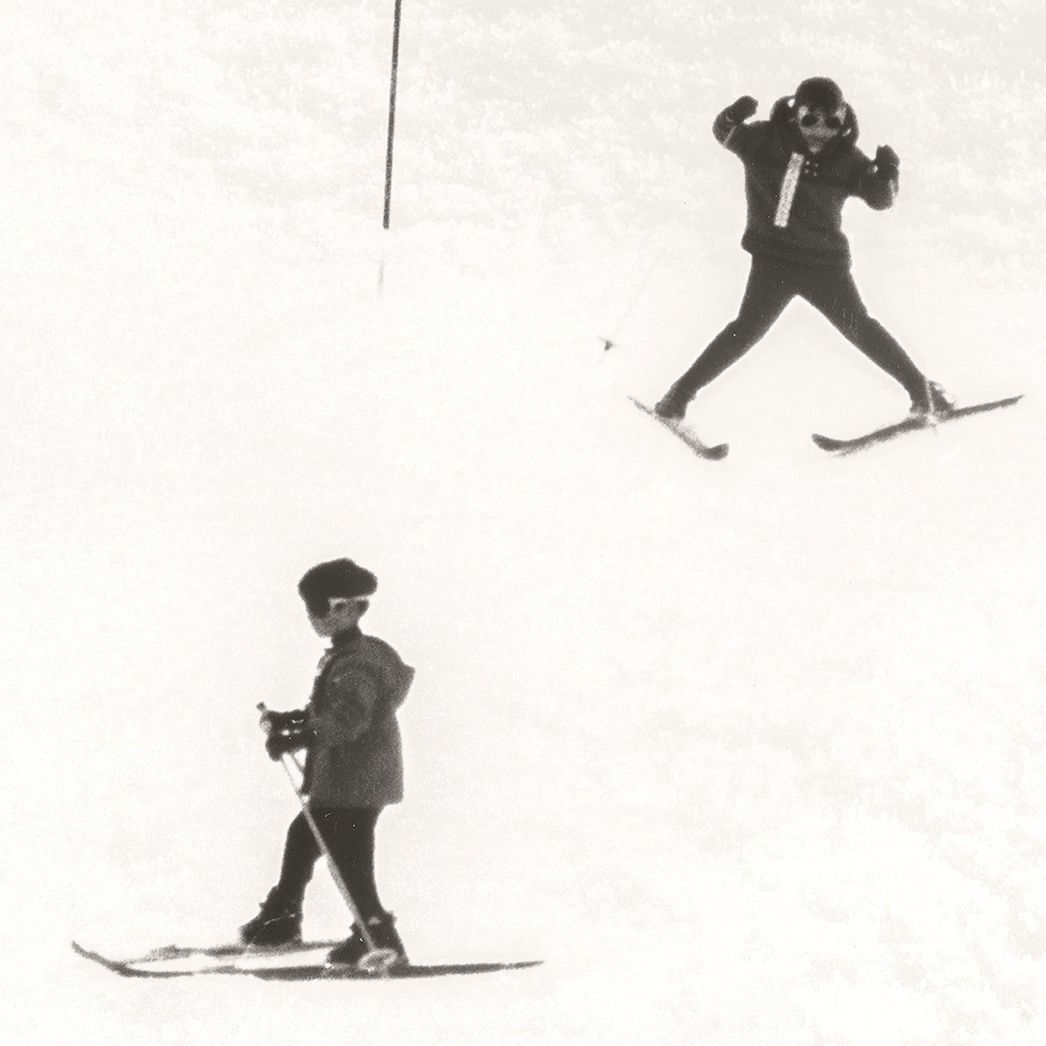 Ski Lesson c. 1966 Wall Art Print - Reimagine Designs