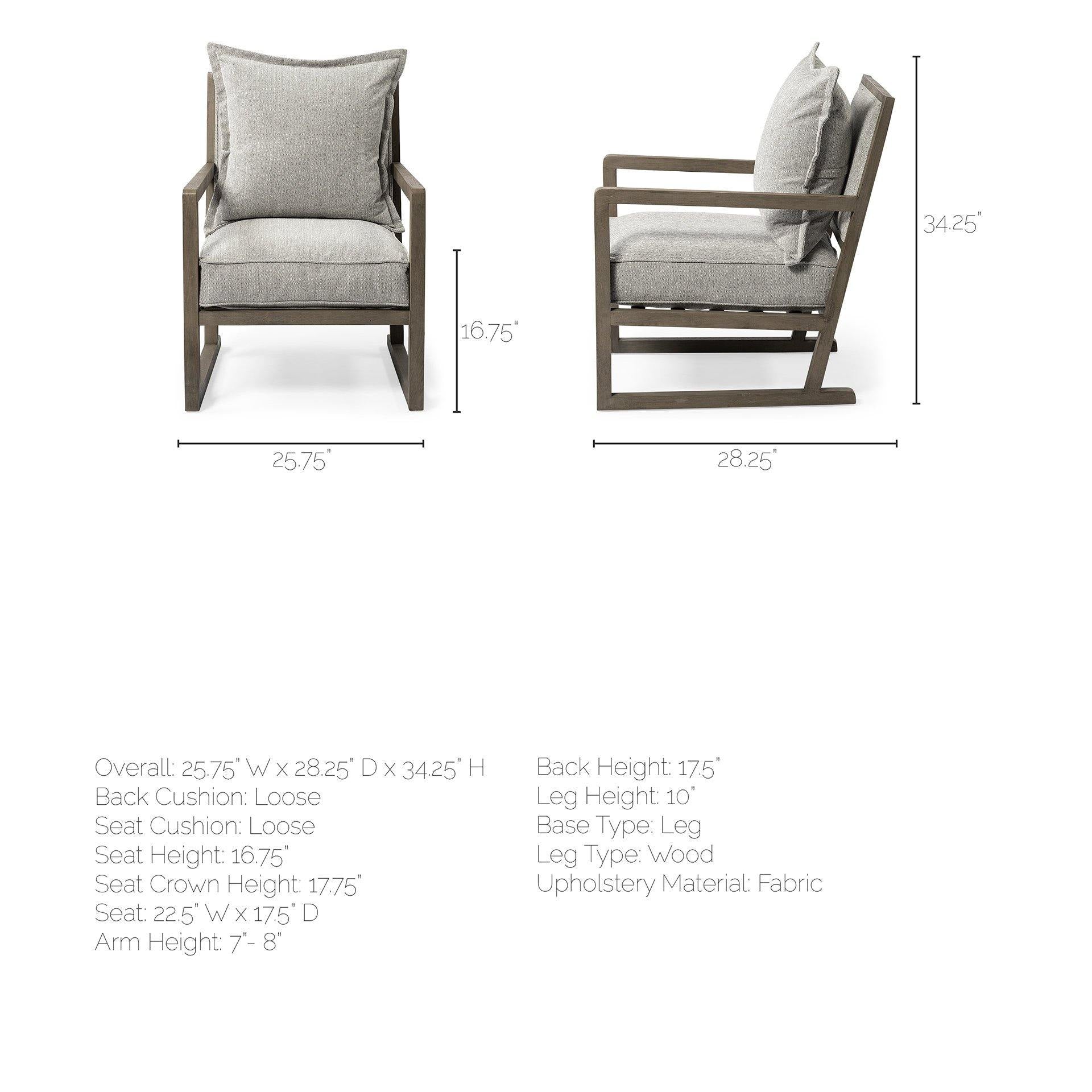 Sherlock Accent Chair, Frost Gray - Reimagine Designs - Armchair, new