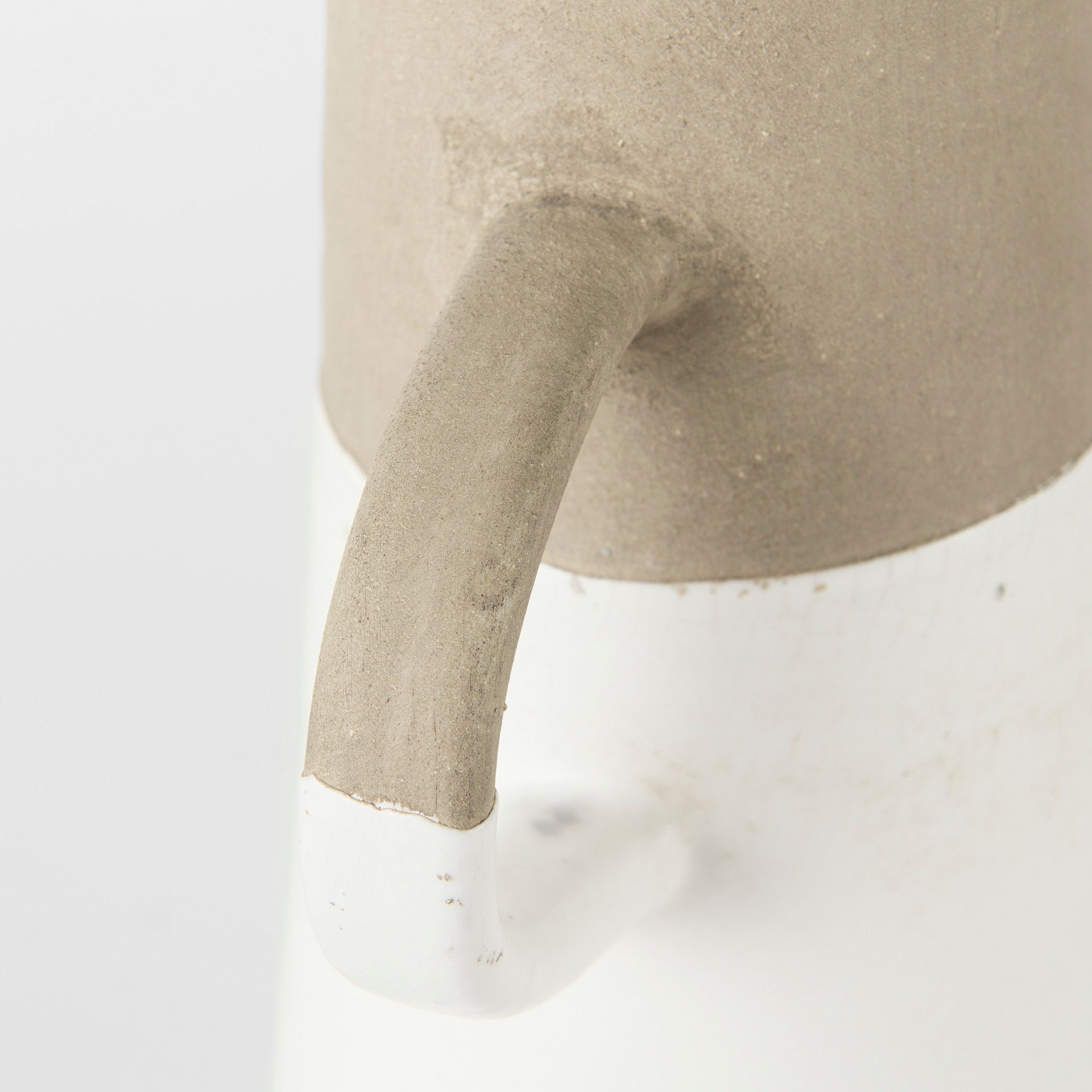 Hindley Two-Toned White Natural Ceramic Jug