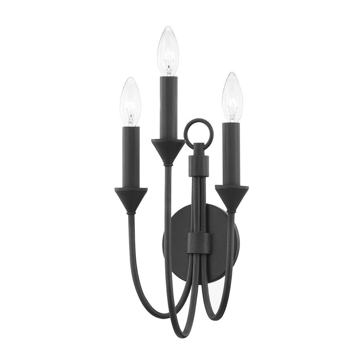 Cate 3 Light Black Wall Sconce - Reimagine Designs - new, Sconce