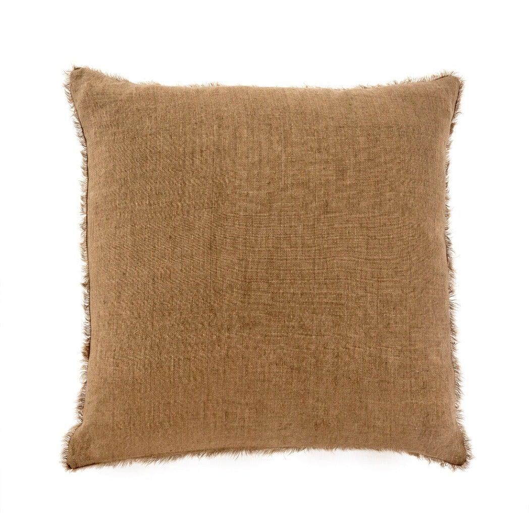 Lina Linen Pillow, Hazelnut - Reimagine Designs - new, Pillows
