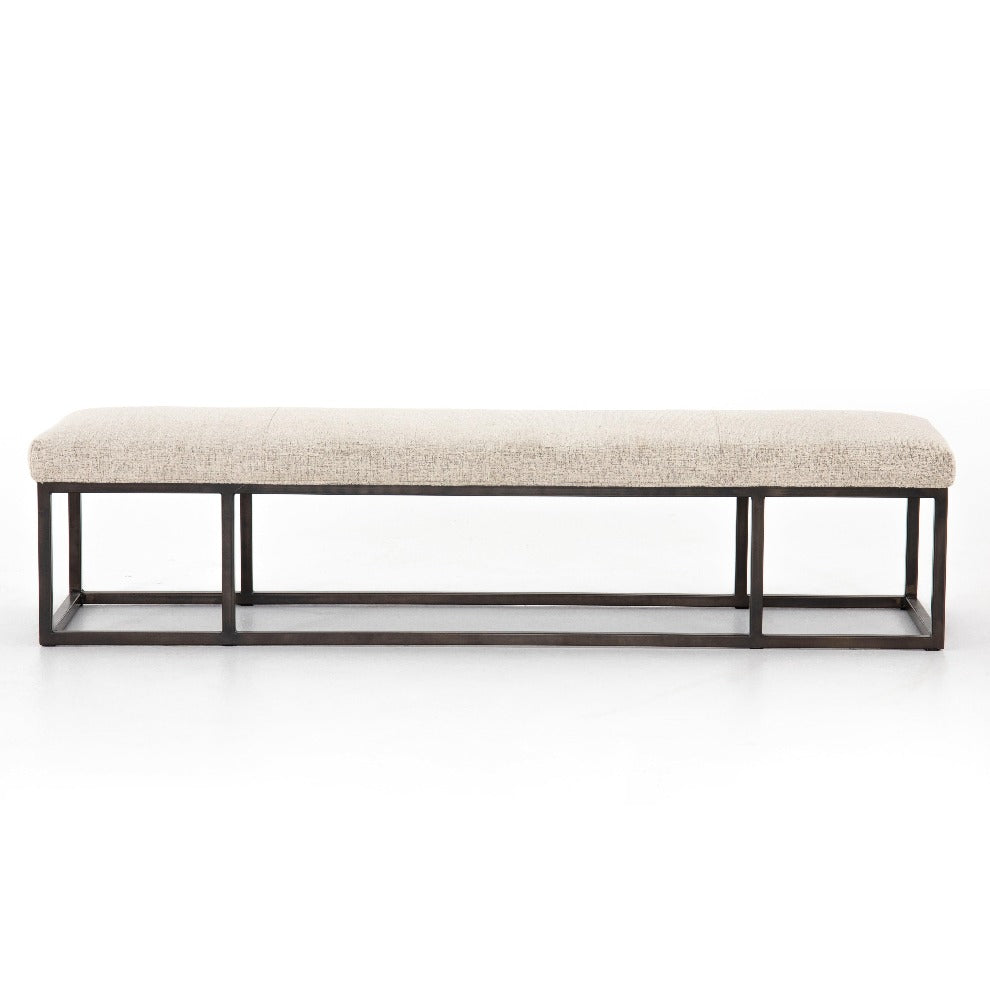 Beaumont Linen Bench - Reimagine Designs - bench, new, ottoman