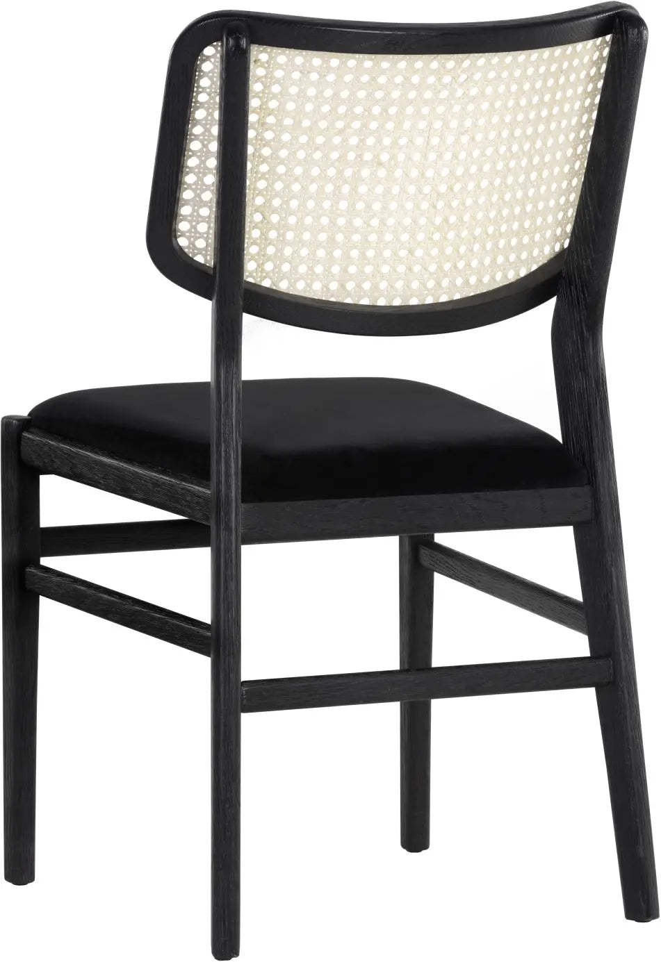 Black Oak Natural Rattan Dining Chair
