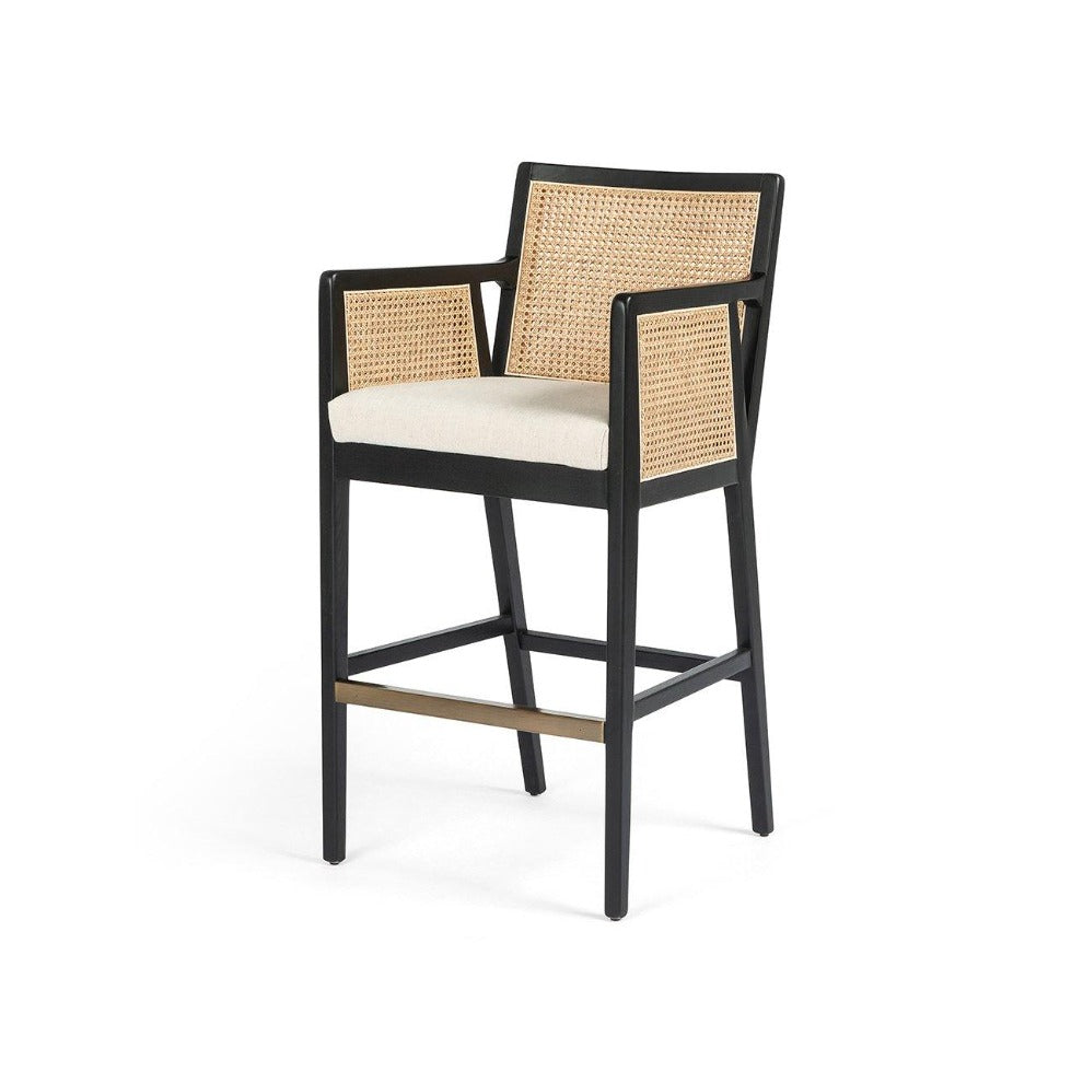 ANTONIA CANE STOOL, EBONY - Reimagine Designs - new, stool