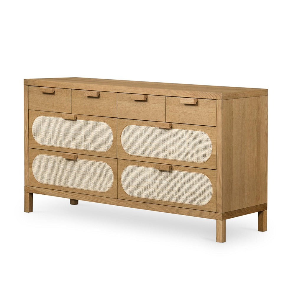 Allegra 8 Drawer Dresser Natural Cane - Reimagine Designs - Dresser