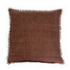 Lina Linen Pillow, Mocha - Reimagine Designs - new, Pillows