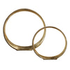Jimena Gold Ring Sculptures, Set of 2