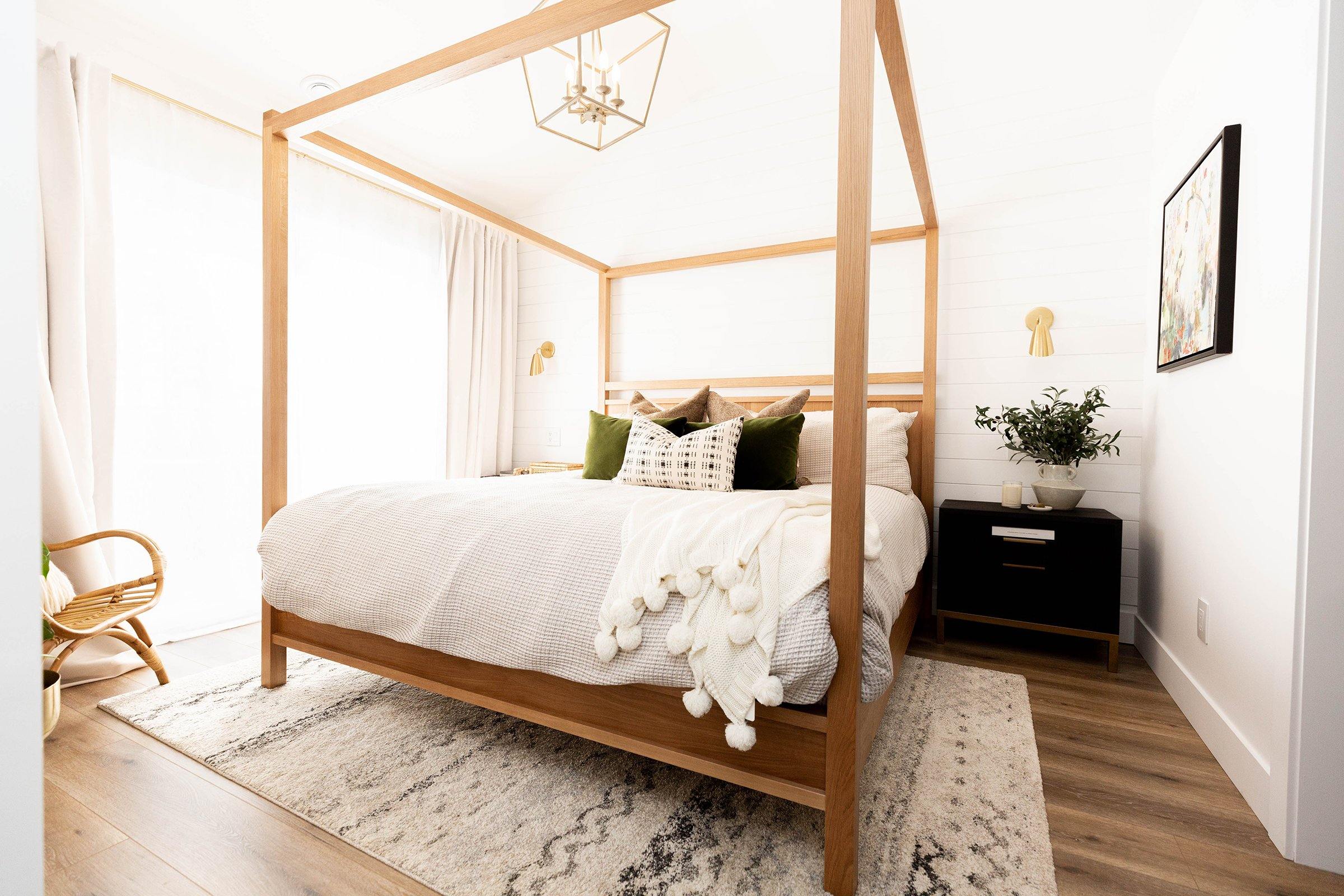 Fulton Oak Canopy Bed - Reimagine Designs - bed, new