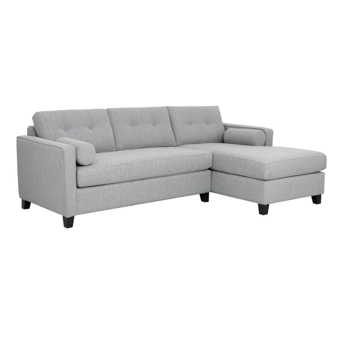 Lautner Dove Grey Sofa Bed Chaise 