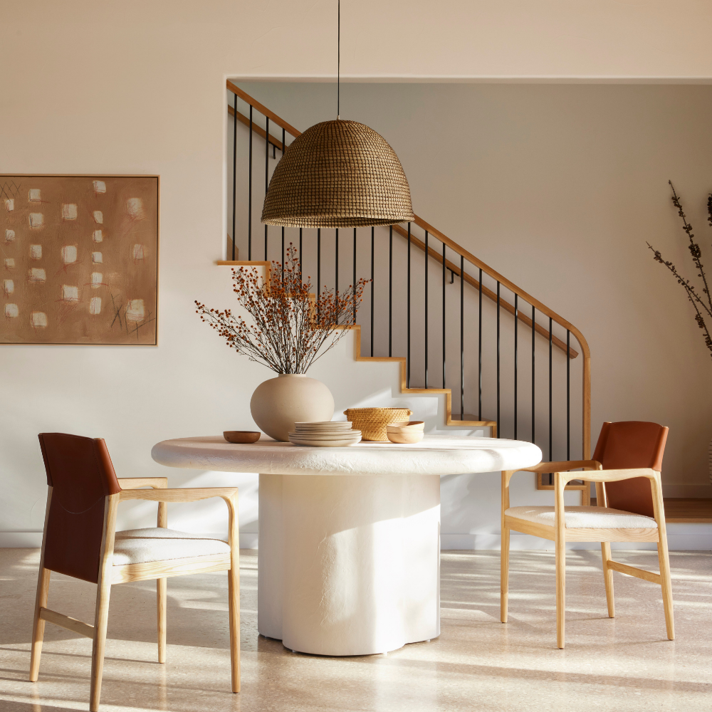 Grano Molded White Concrete Dining Table Reimagine Designs