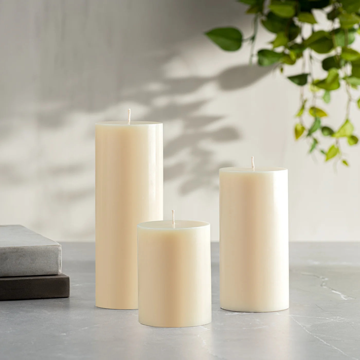 Ivory Prime Palm Wax Pillar Candle