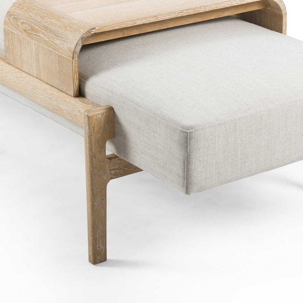 Fawkes Bench, Natural - Reimagine Designs - bench, ottoman