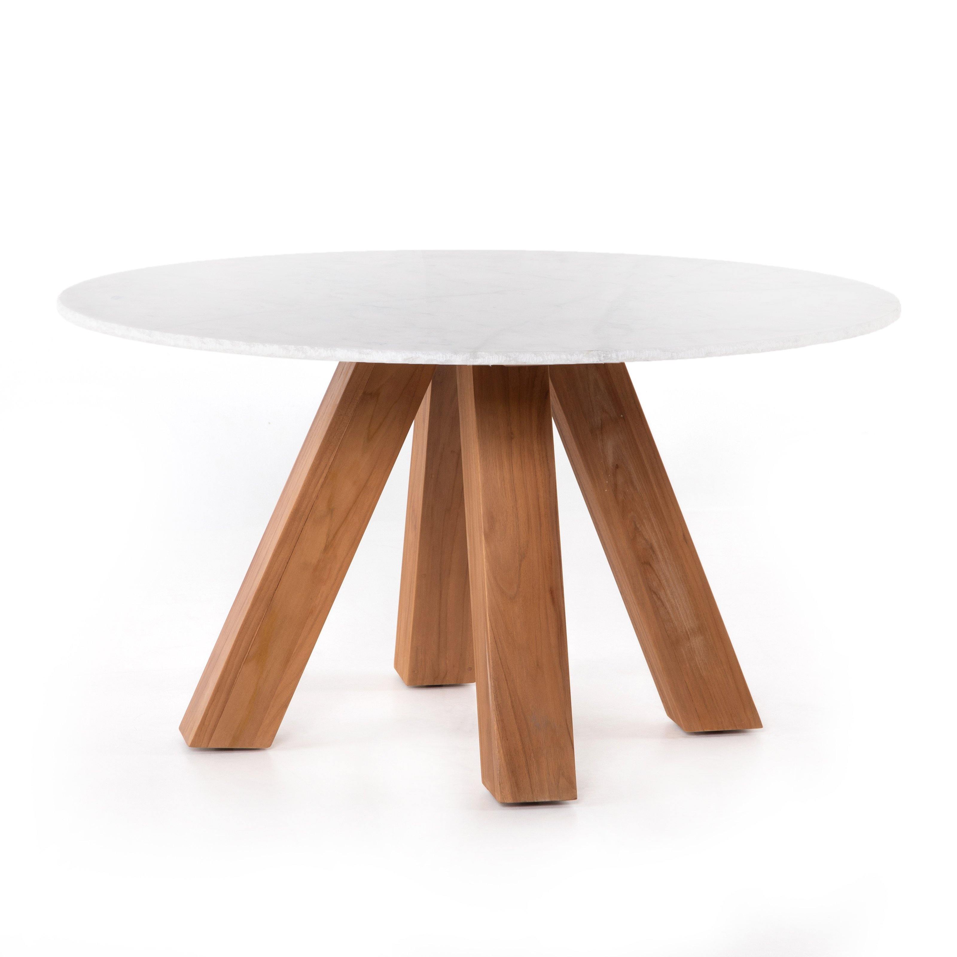 Sanders Marble Outdoor Dining Table - Reimagine Designs - Outdoor, outdoor dining table