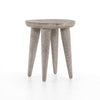 Zuri Round End Table, Weathered Grey - Reimagine Designs - new, Outdoor, Side Tables