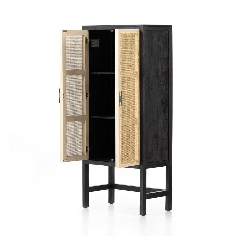 CAPRICE BLACK NARROW CABINET - Reimagine Designs - Bookcases, cabinet, new