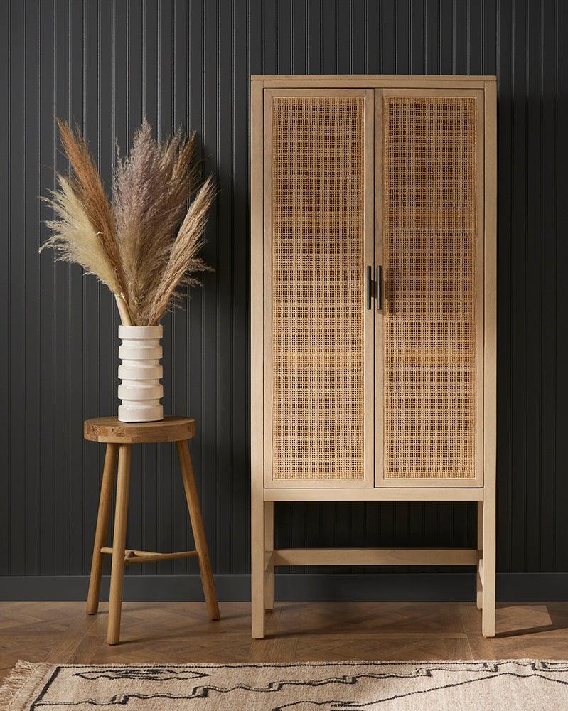 CAPRICE NATURAL NARROW CABINET - Reimagine Designs - Bookcases, cabinet, new