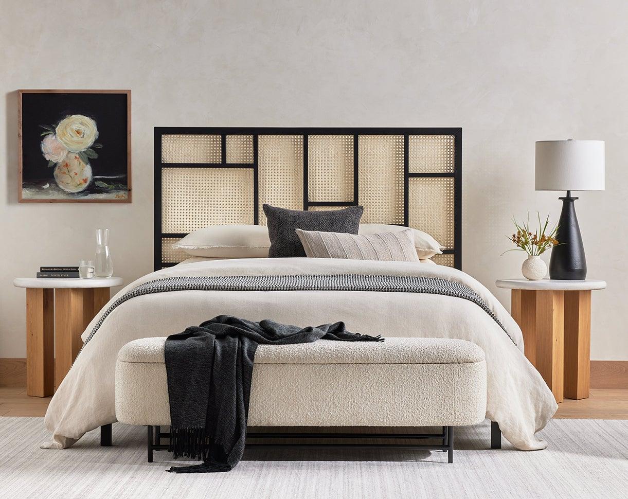 JUNE BRUSHED EBONY BED - Reimagine Designs - bed, new
