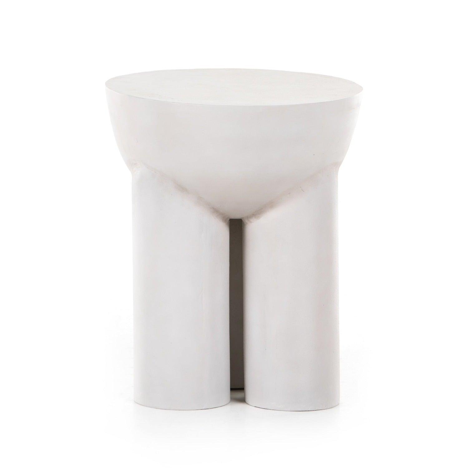 Sante White End Table - Reimagine Designs - new, ottoman, side table
