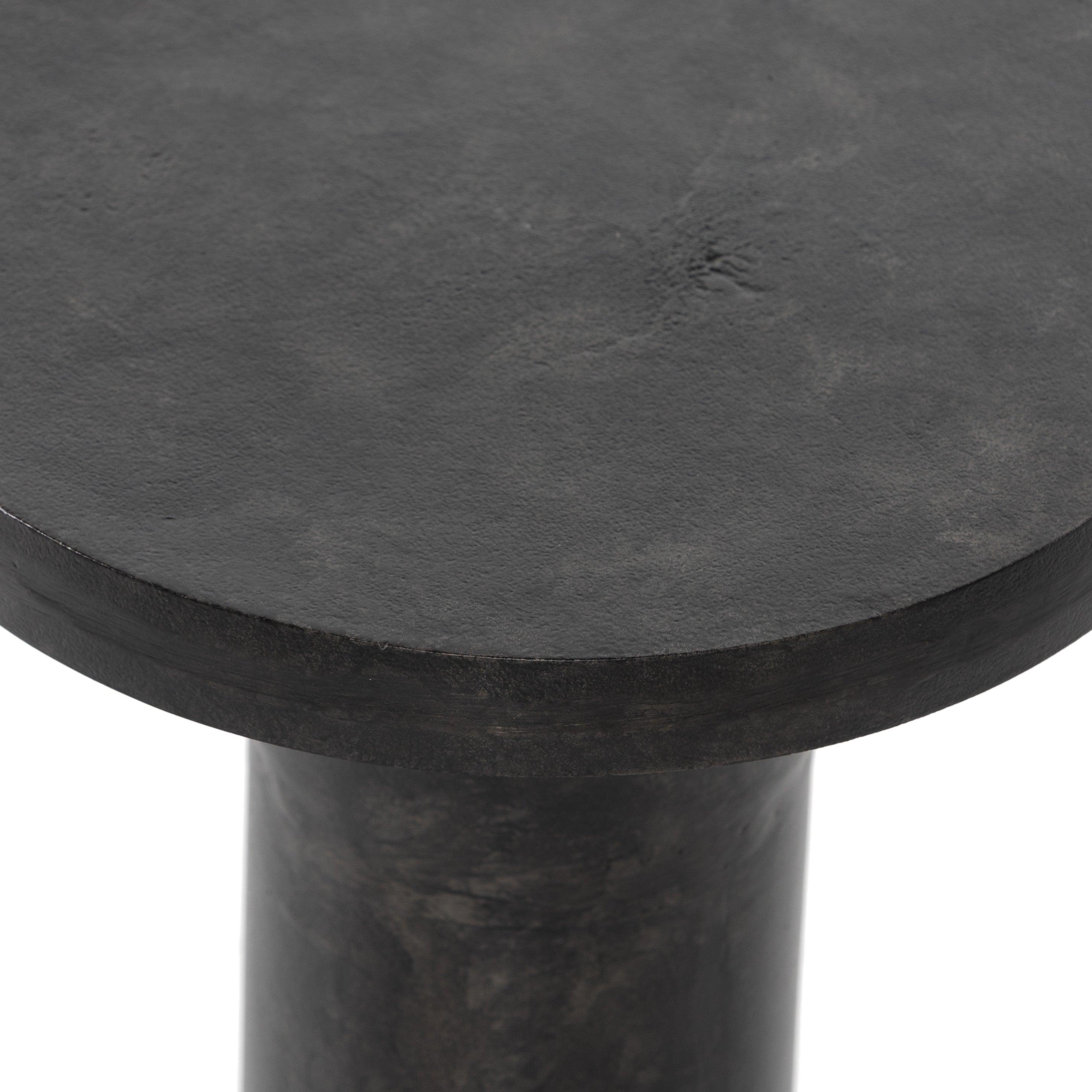 Gino Raw Black End Table - Reimagine Designs - new, Side Tables