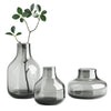 Beau Smoke Glass Vase Collection