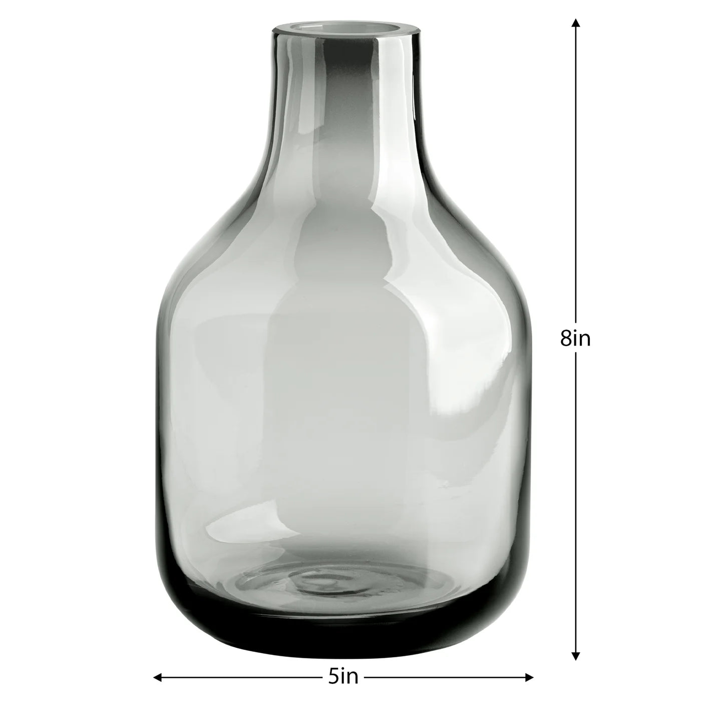 Beau Smoke Glass Vase Collection