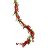 6' Green and Red Cedar Berries Artificial Christmas Garland