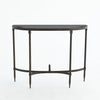 Fluted Iron and Granite Top Collection Console