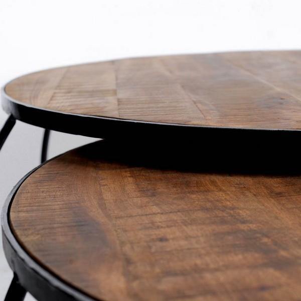 Clapp Nesting Wood Coffee Tables, Aged – Reimagine Designs