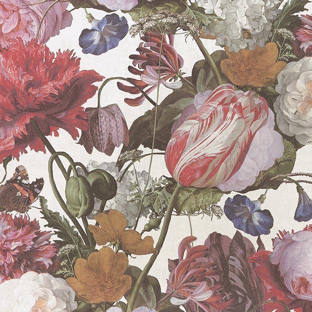 Antiquity Floral Vinyl Wallpaper Ivory - Reimagine Designs - 