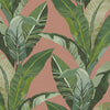 Bungalow Palm Leaf Coral Wallpaper - Reimagine Designs - 