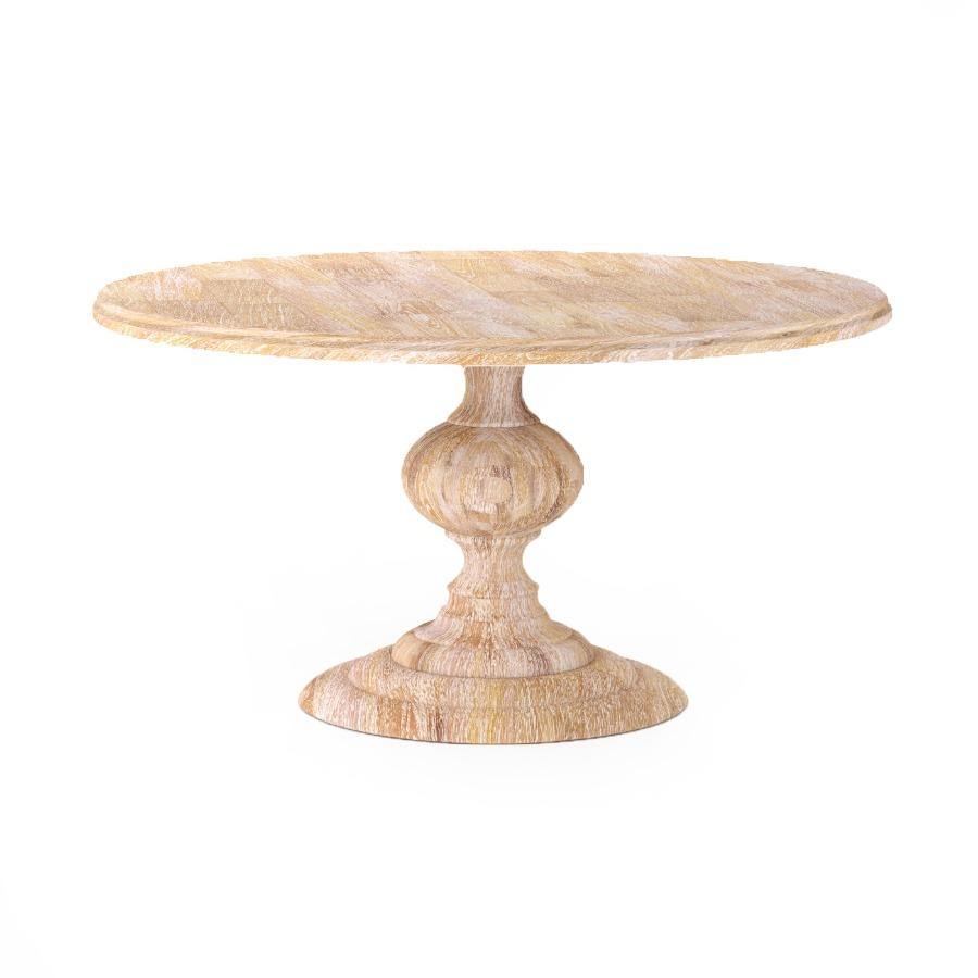 Magnolia Round Dining Table, White Wash - Reimagine Designs - dining table