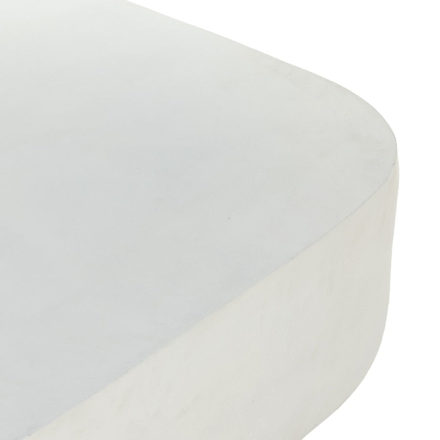 Basil Matte White Square Indoor/Outdoor Coffee Table