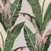 Bungalow Palm Leaf Pink Wallpaper - Reimagine Designs - 