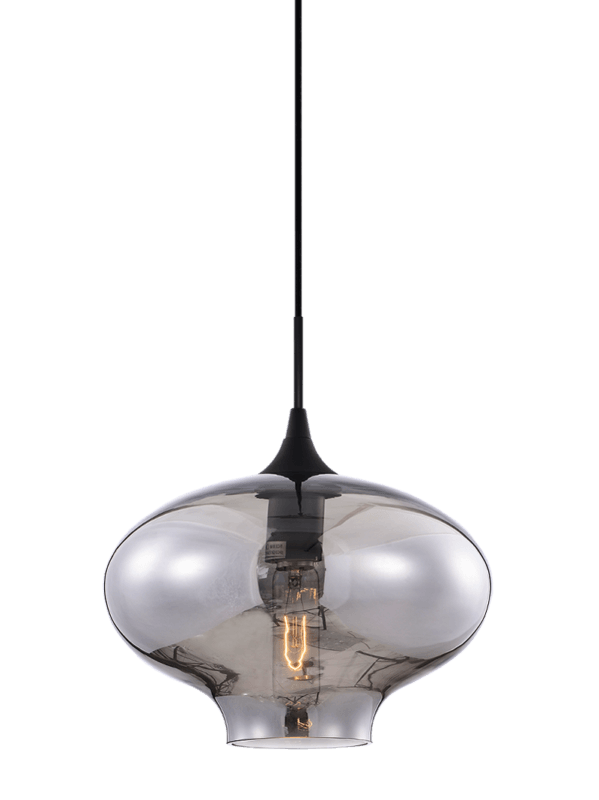 Organic Charm Smoke Glass Pendant Light - Reimagine Designs - Pendant