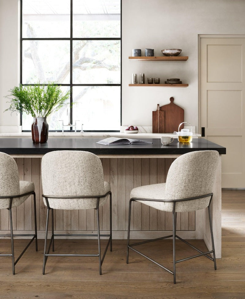 Astrud Counter Stool, Pewter - Reimagine Designs - new, stool