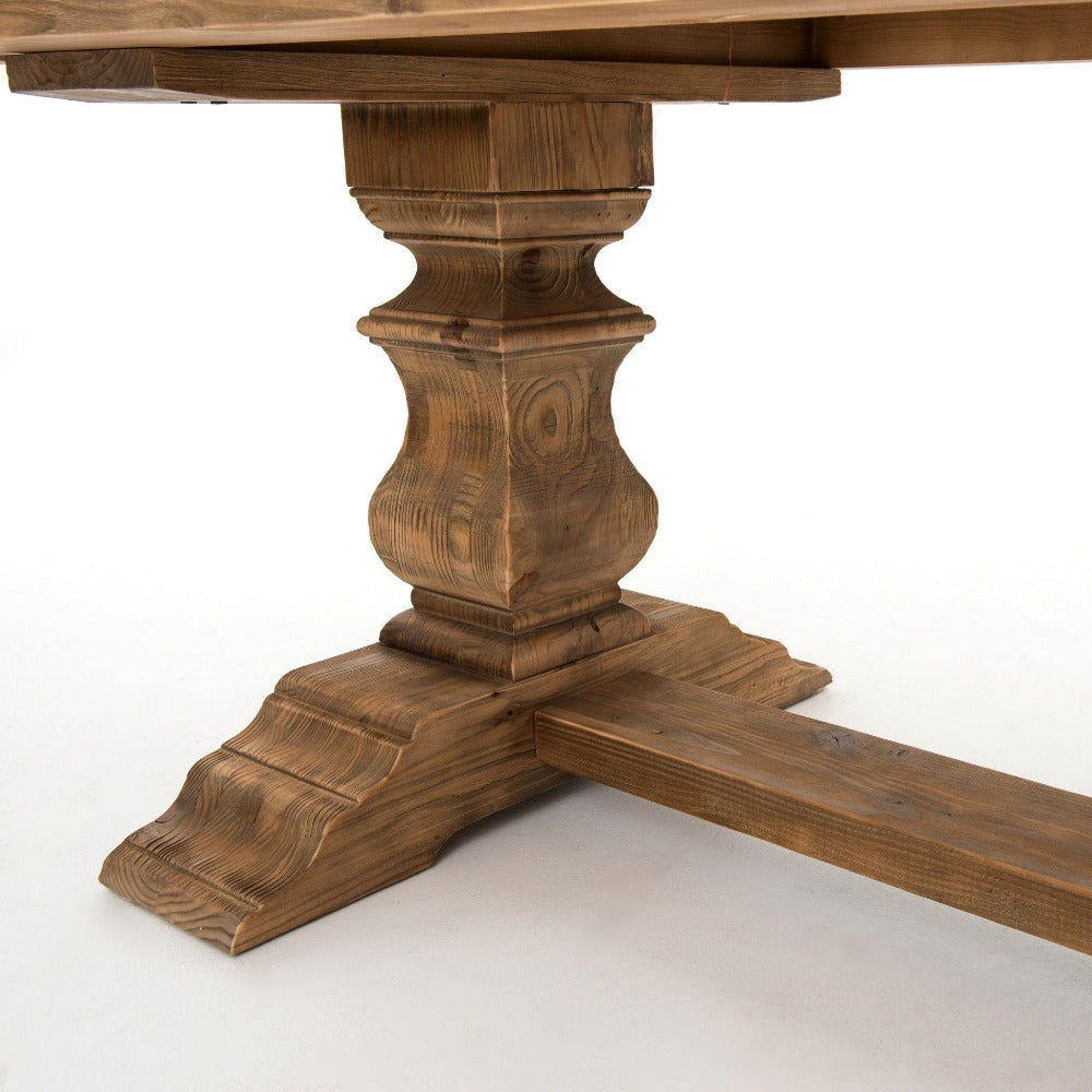Castle 98" Pine Dining Table - Reimagine Designs - 