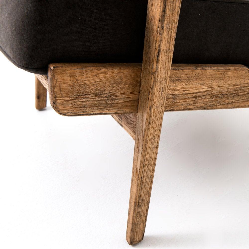 Brooks Lounge Chair, Stonewash Dark Green - Reimagine Designs - Armchair