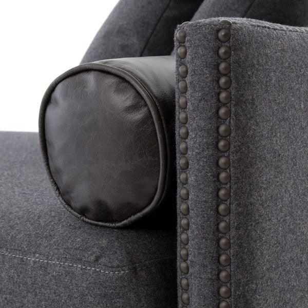 Mercury Double Chaise - Charcoal Felt - Reimagine Designs - 