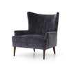 Clermont Chair - Charcoal Worn Velvet - Reimagine Designs - Armchair