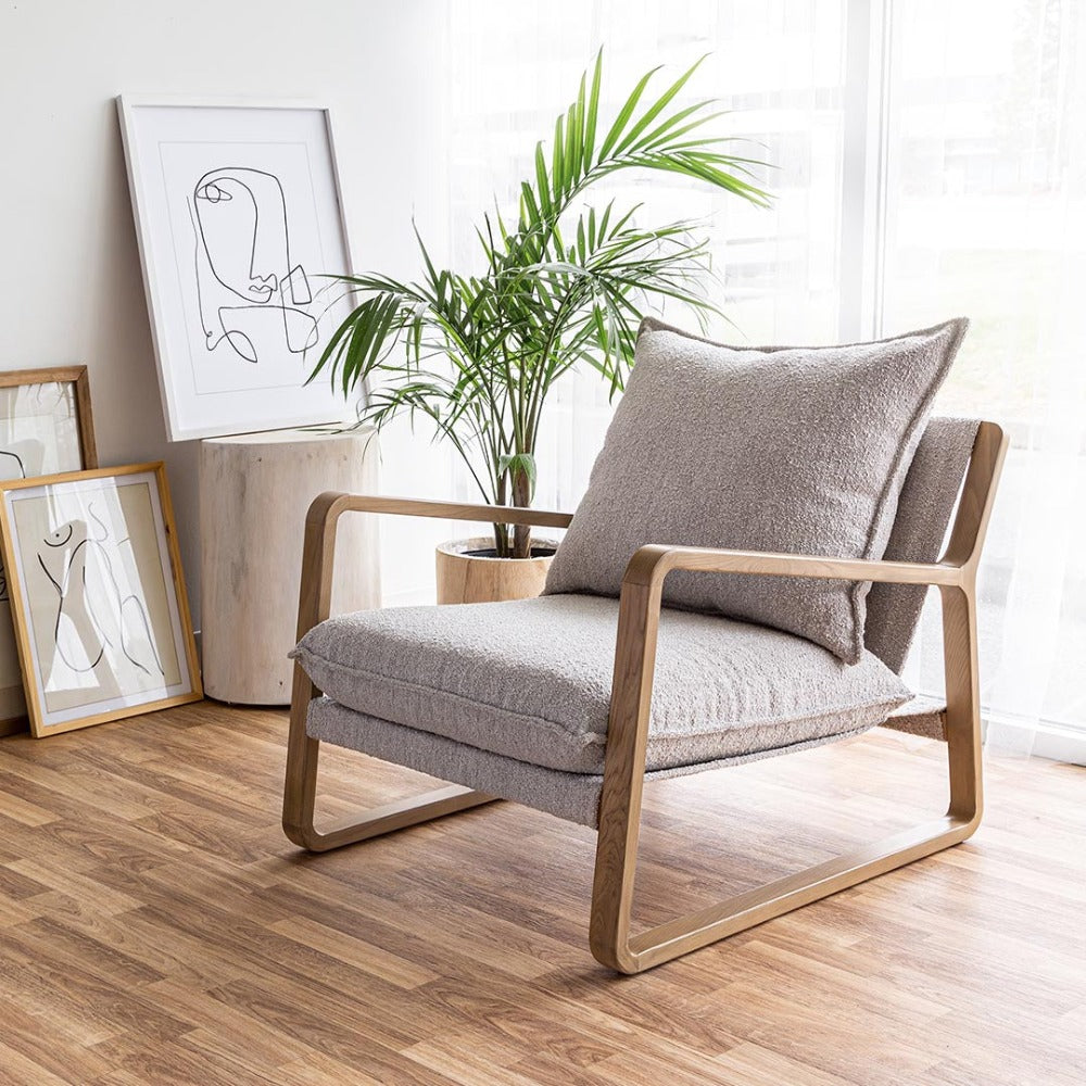 Finn Taupe Sling Back Chair - Reimagine Designs