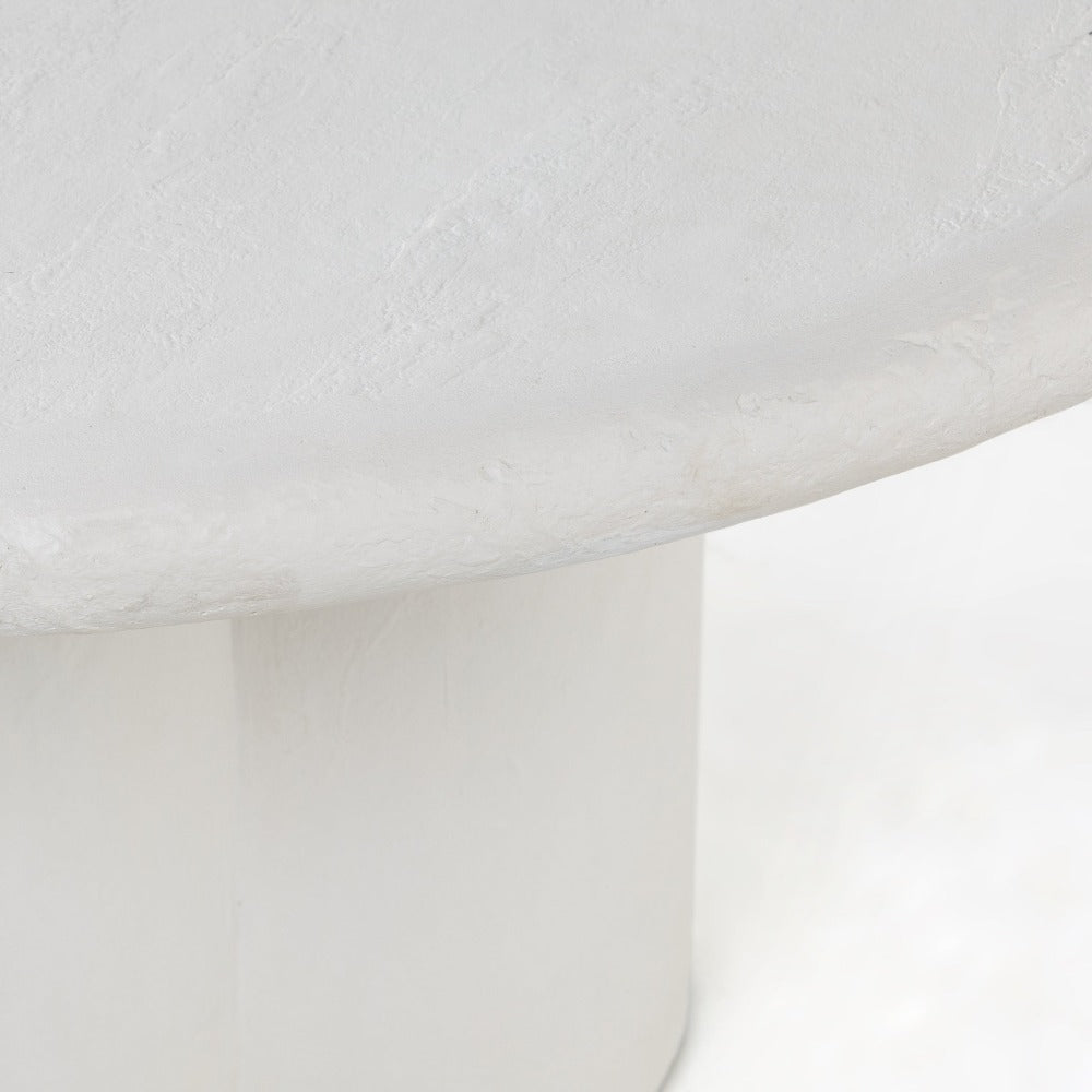 Grano Molded White Concrete Dining Table