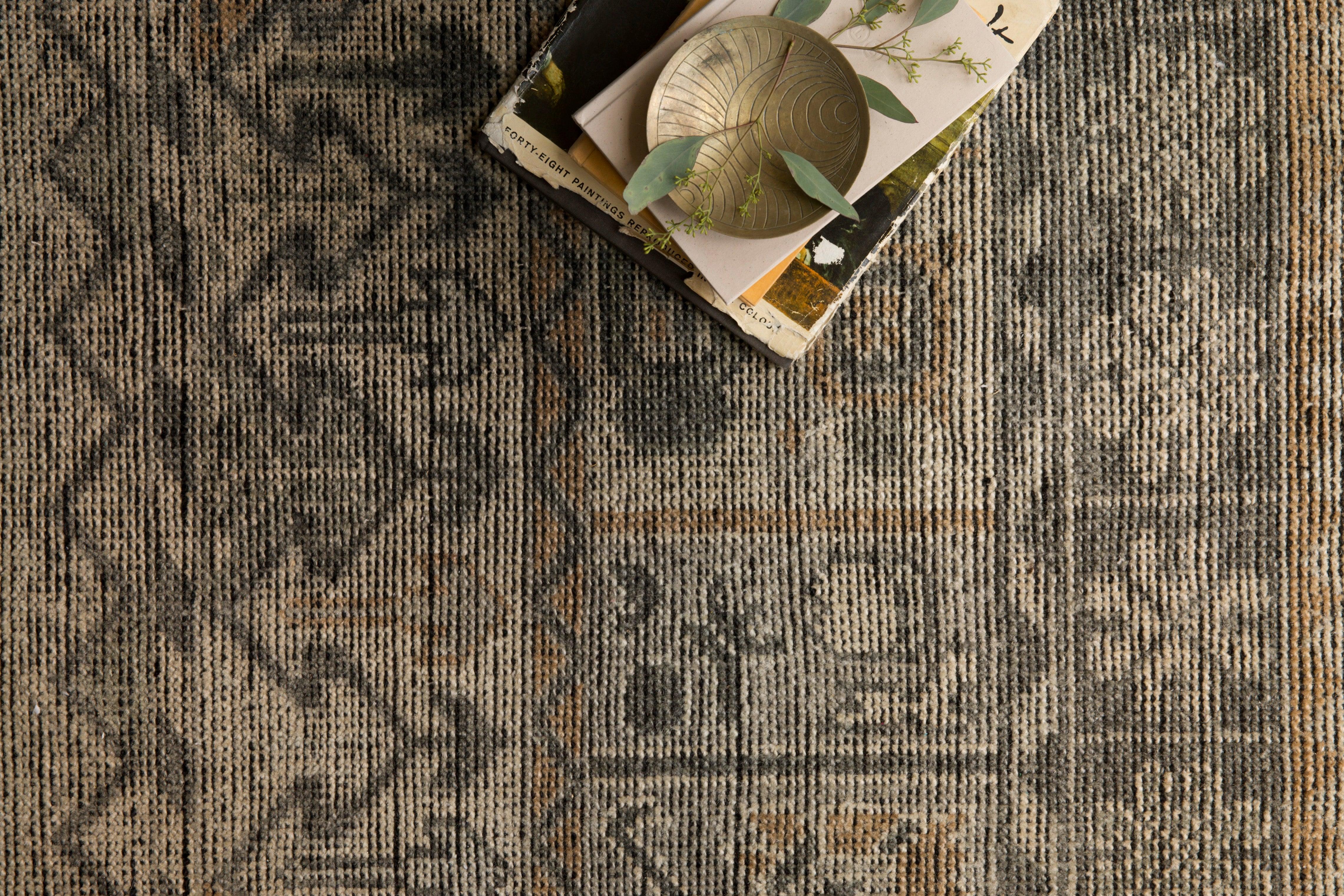 Heirloom Bone Charcoal Rug - Reimagine Designs - Pattern, rugs