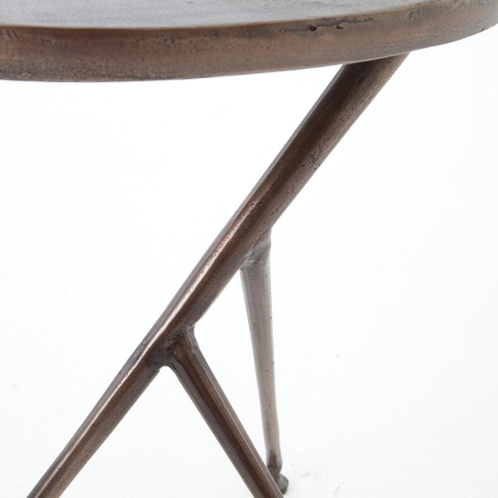 Schmidt Antique Rust Accent Table - Reimagine Designs - outdoor side table