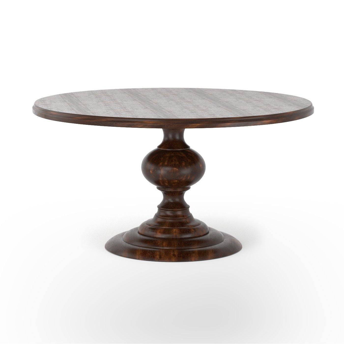 Magnolia Round Dining Table, Dark Stain - Reimagine Designs - dining table