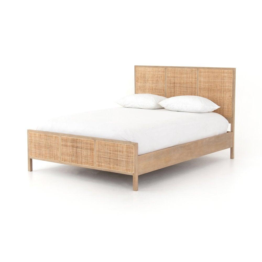 Sydney Natural Mango Wood Bed - Reimagine Designs - 