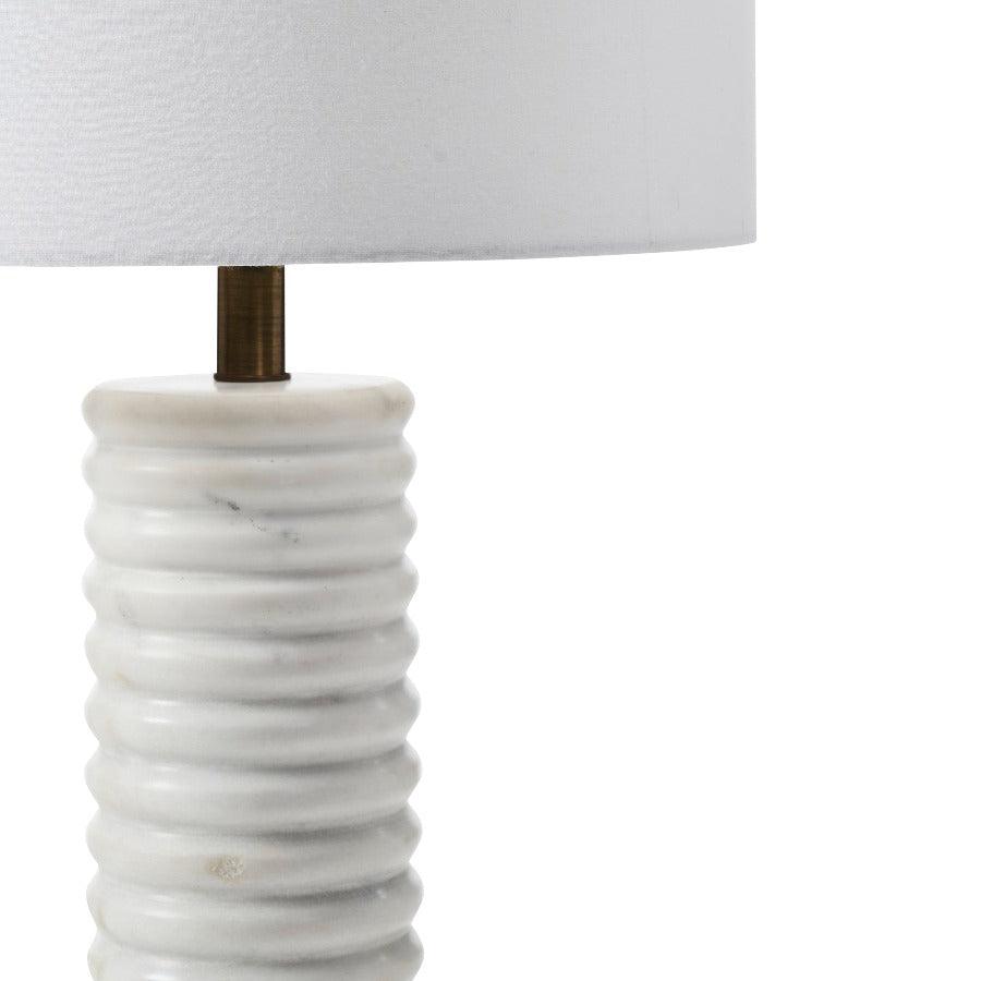 Sumner White Marble Table Lamp - Reimagine Designs - new, Table Lamp