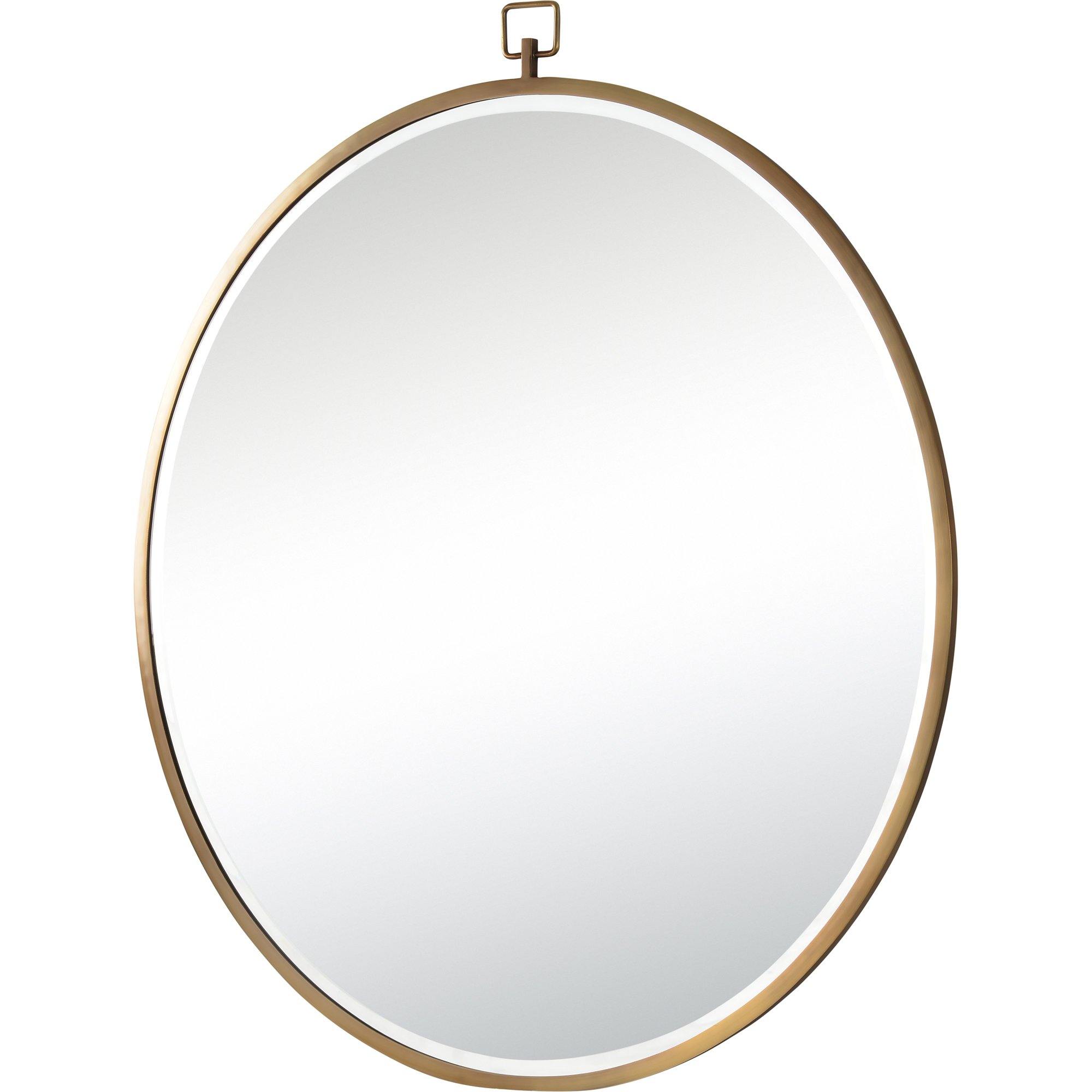 Azam Gold Round Mirror - Reimagine Designs - 